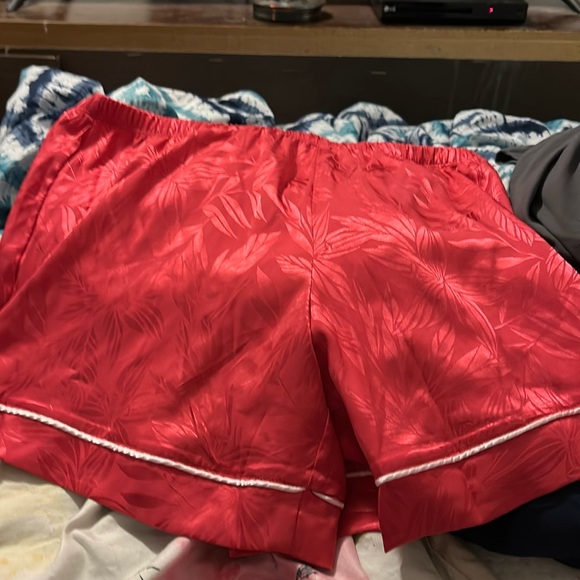 crown & ivy Other - Crown & Ivy Red/Pink Sleep Shorts with Elastic Waistband NWT
